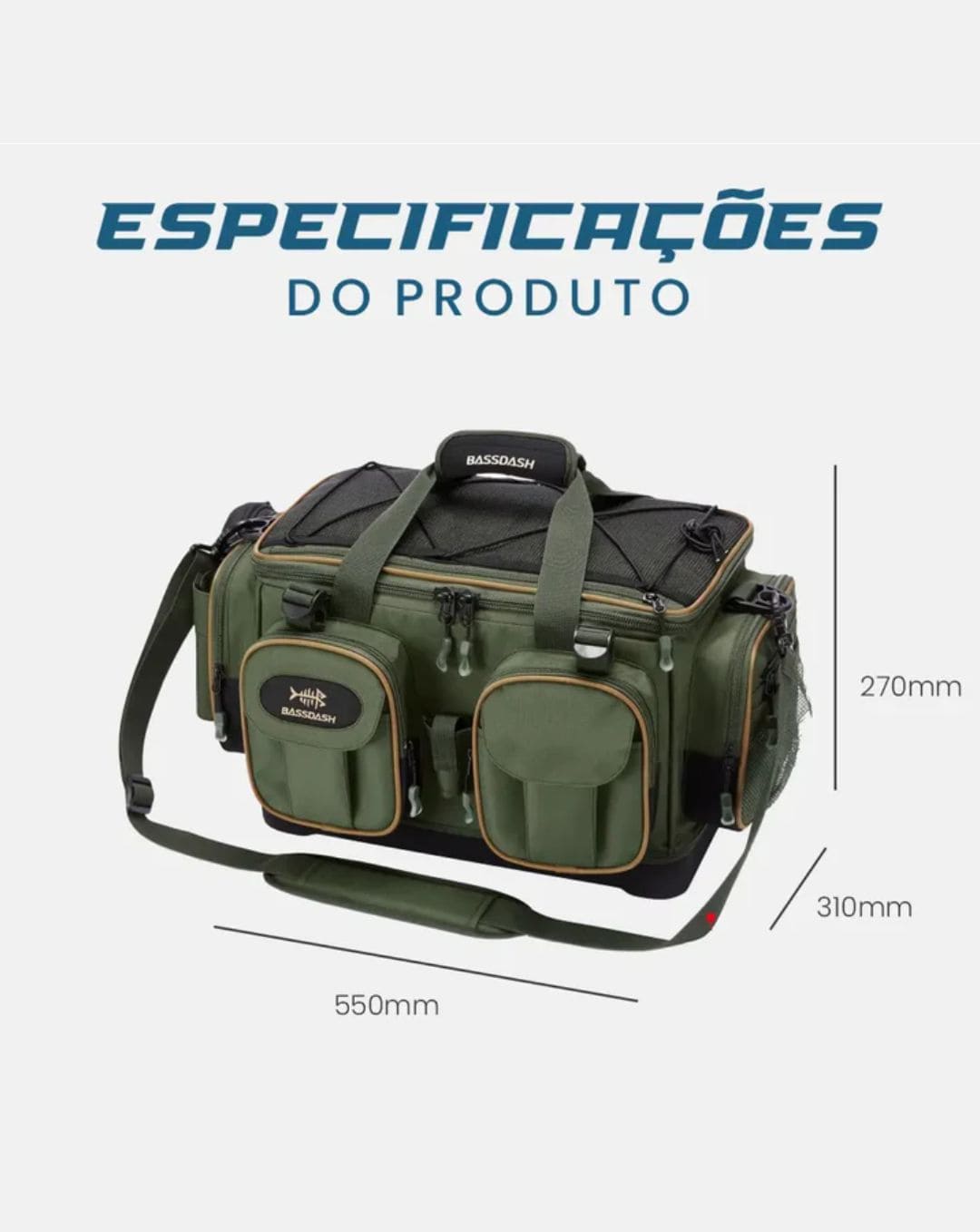Bolsa de Pesca Bassdash de Ombro