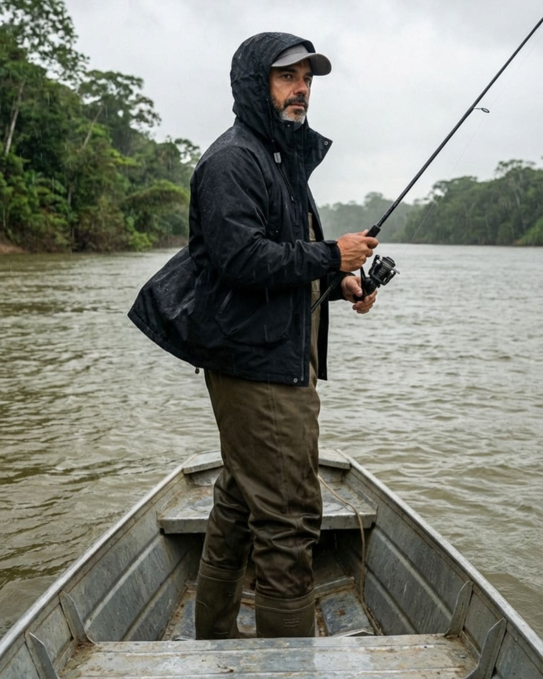 Jaqueta Impermeável Equipa Pesca Chapada