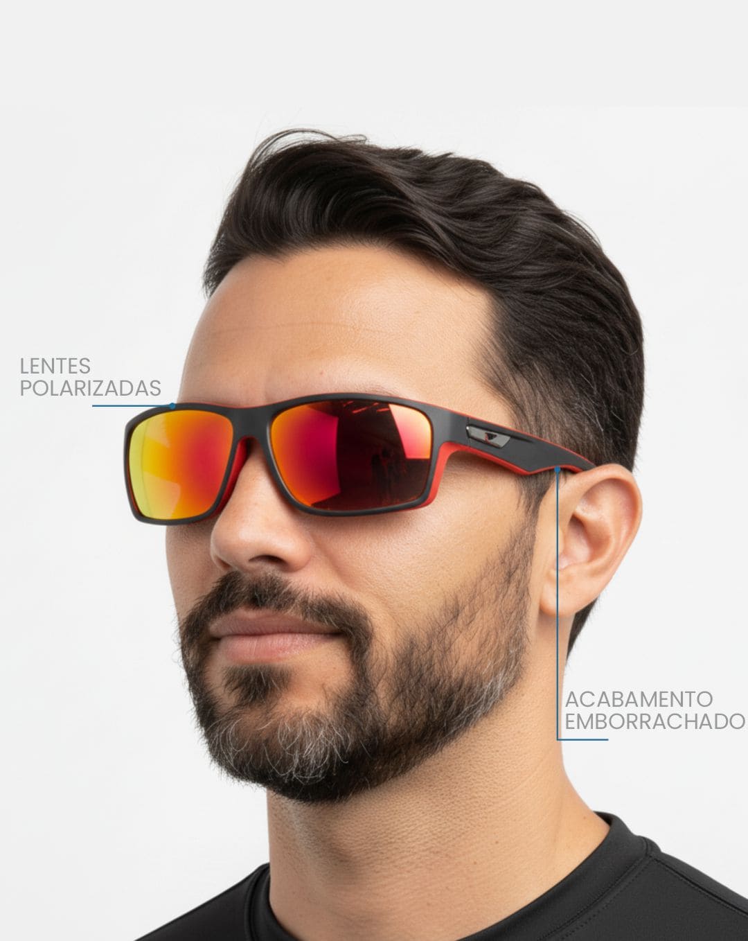 Kit Máscara e Óculos Polarizado Equipa Pesca