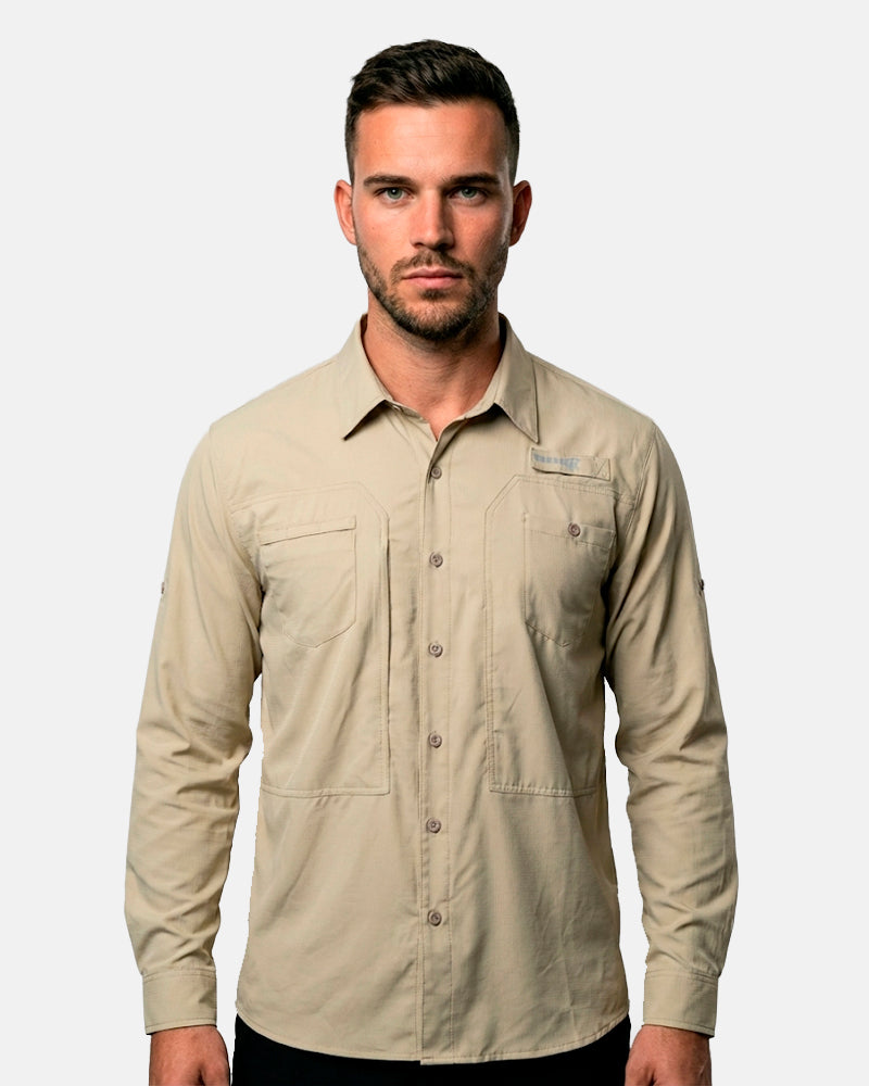Camisa Equipa pesca Bege