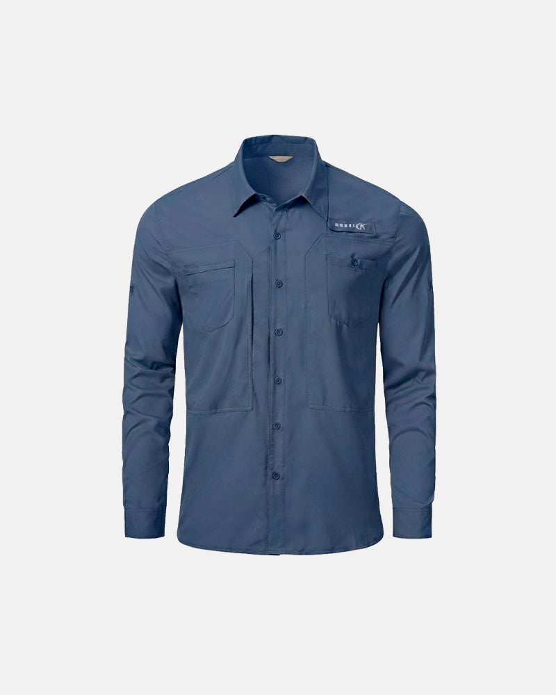 Camisa Equipa pesca Azul escuro