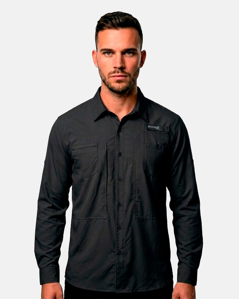 Camisa Equipa pesca Preto