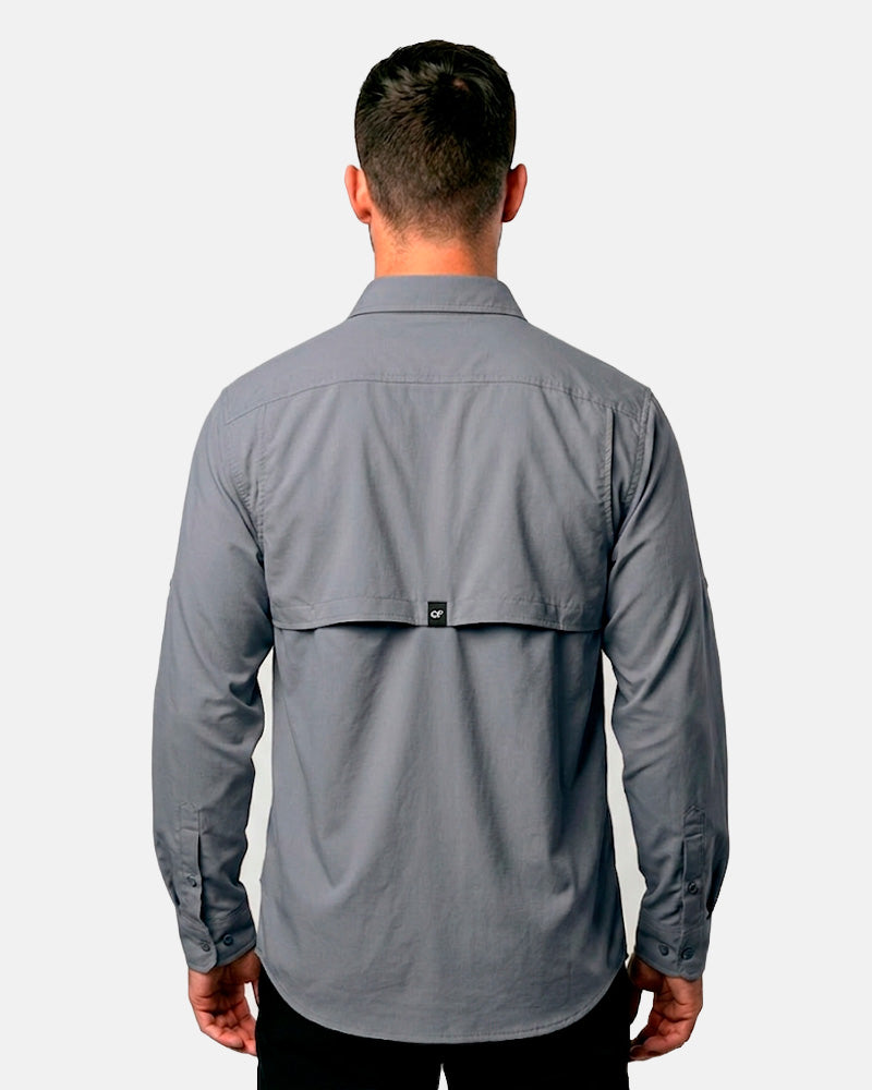 Camisa Equipa pesca Cinza