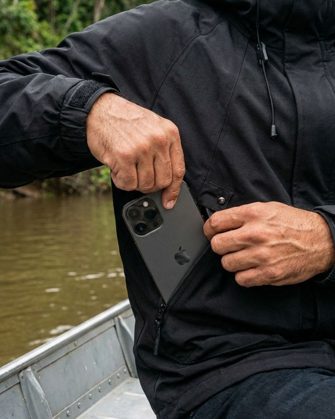 Jaqueta Impermeável Equipa Pesca Chapada