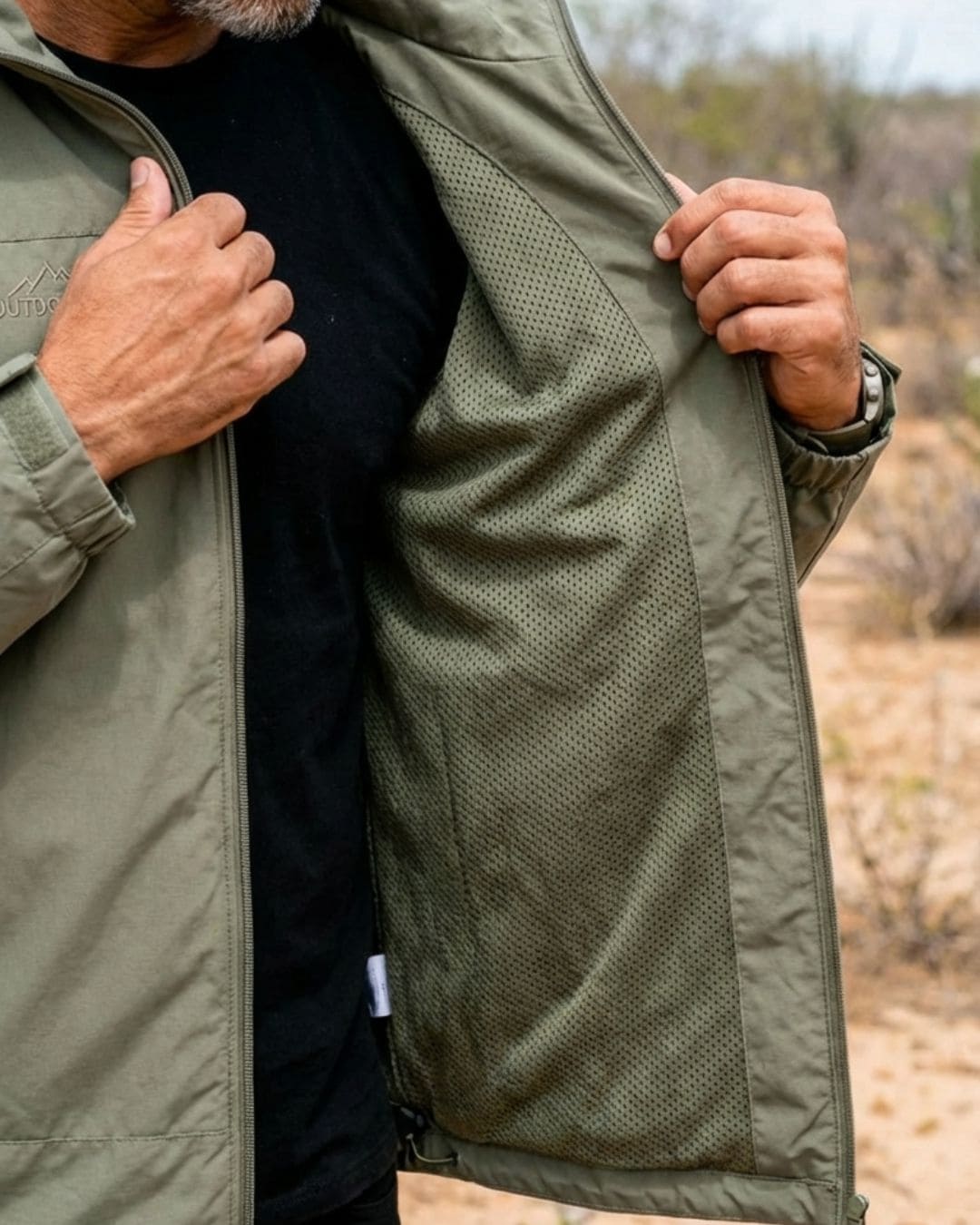 Jaqueta Impermeável Equipa Pesca Patanal Preta